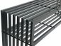 Preview: DanDiBo Gartenbank Metall Wetterfest 3 Sitzer Schwarz 150 cm mit 2 Ebenen Sitzbank Eisenbank Gartenmöbel Modern Parkbank