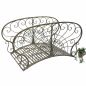 Preview: DanDiBo Metal Garden Bridge with Handrails 150 cm Pond Bridge Antique 150106 Garden Bridge Metal Decorative Bridge Garden Furniture Walkway Sturdy