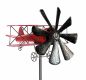 Preview: DanDiBo Gartenstecker Metall Flugzeug XL 160 cm Doppeldecker Rot 96251 Windspiel Windrad Wetterfest Gartendeko Garten Gartenstab Bodenstecker