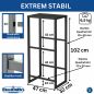 Preview: DanDiBo Beverage crate rack 2 crates with shelf Narrow metal Standing 96541 Beverage crate holder 100 cm Beverage crate stand Bottle crate rack
