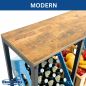 Preview: DanDiBo Getränkekistenregal 4 Kisten mit Ablage Holz Metall 96564 Getränkeregal Kistenregal Getränkekistenhalter