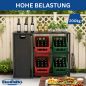 Preview: DanDiBo Getränkekistenregal 4 Kisten mit Ablage Pfandflaschen Sammelbehälter 2 in 1 Metall Schwarz 96647 Getränkeregal Behälter Kistenregal Getränkekistenhalter Getränke Regal