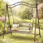 Preview: DanDiBo Hollywoodschaukel 2 Sitzer Metall Antik Gartenschaukel 082505 Schaukelbank Schmiedeeisen Bank Outdoor Wetterfest