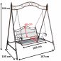 Preview: DanDiBo Hollywoodschaukel 2 Sitzer Metall Antik Gartenschaukel 082505 Schaukelbank Schmiedeeisen Bank Outdoor Wetterfest