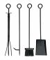Preview: DanDiBo firewood rack indoor metal black 72 cm firewood stand with fireplace set 96431 firewood trolley firewood holder
