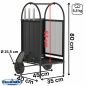 Preview: DanDiBo Firewood rack indoor metal black Fireplace wood rack 80 cm with fireplace set and wheels 96358 Fireplace wood trolley Wood basket Fireplace wood holder Wood rack