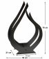Preview: DanDiBo Kaminholzregal Innen Metall Schwarz Innen Kaminholzständer Flamme 79 cm 96169 Holzkorb Kaminholzhalter Feuerholzregal Holzregal