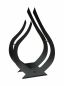 Preview: DanDiBo Kaminholzregal Innen Metall Schwarz Innen Kaminholzständer Flamme 79 cm 96169 Holzkorb Kaminholzhalter Feuerholzregal Holzregal