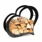 Preview: DanDiBo Kaminholzregal Innen Metall Schwarz Kaminholzständer Herz 96168 Holzkorb Kaminholzhalter Feuerholzregal Holzregal
