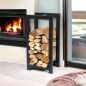 Preview: DanDiBo Firewood Rack Indoor Metal Black Standing Firewood Stand 96467 Firewood Holder Firewood Rack Firewood Rack