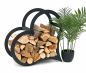 Preview: DanDiBo Firewood Rack Indoor Metal Black Standing Heart 52 cm Firewood Stand 96469 Firewood Holder Firewood Rack Firewood Rack