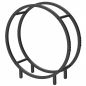 Preview: DanDiBo Firewood Rack Indoor Metal Black Standing Round 60 cm Firewood Stand 96468 Firewood Holder Firewood Rack Firewood Rack