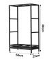 Preview: DanDiBo Kaminholzregal Innen Metall Schwarz Kaminholzständer 80 cm mit Schublade 96356 Holzkorb Kaminholzhalter Holzregal