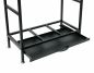 Preview: DanDiBo Kaminholzregal Innen Metall Schwarz Kaminholzständer 80 cm mit Schublade 96356 Holzkorb Kaminholzhalter Holzregal