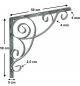 Preview: DanDiBo bracket 50x50 cm head hinges wrought iron 96420 metal hot-dip galvanised angle connector angle bracket wall bracket shelf bracket