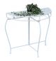 Preview: DanDiBo Konsolentisch Wandtisch Weiss 96313 Beistelltisch Metall 75 cm Gartentisch Halbtisch Tisch Halbrund Halbrundtisch Wandkonsole Konsole Wand