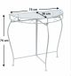 Preview: DanDiBo Konsolentisch Wandtisch Weiss 96313 Beistelltisch Metall 75 cm Gartentisch Halbtisch Tisch Halbrund Halbrundtisch Wandkonsole Konsole Wand