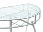 Preview: DanDiBo Konsolentisch Wandtisch Weiss 96313 Beistelltisch Metall 75 cm Gartentisch Halbtisch Tisch Halbrund Halbrundtisch Wandkonsole Konsole Wand