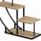 Preview: DanDiBo Pflanzenregal Indoor Blumenregal 170 cm Hoch Metall Schwarz Halbrund 96700 Blumentreppe Groß Rund Pflanzenständer plant stand