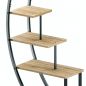 Preview: DanDiBo Pflanzenregal Indoor Blumenregal 170 cm Hoch Metall Schwarz Halbrund 96700 Blumentreppe Groß Rund Pflanzenständer plant stand