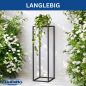 Preview: DanDiBo plant stand metal black square 100 cm 96589 side table high flower stool plant stand modern design