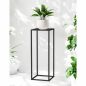 Preview: DanDiBo Pflanzenständer Metall Schwarz Eckig 80 cm 96588 Beistelltisch Hoch Blumenhocker Blumenständer Design Modern