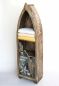 Preview: Regal Boot Bootsform Holz Massiv Antik MR16 Maritim Badregal Badschrank Braun Regal