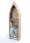 Preview: Regal Boot Bootsform Holz Massiv Antik MR16 Maritim Badregal Badschrank Braun Regal
