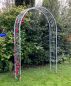 Preview: DanDiBo Rosenbogen Metall Verzinkt Massiv 150 cm Torbogen 96520 Wetterfest Rundbogen Volleisen Rankhilfe Gartenbogen Feuerverzinkt