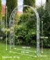 Preview: DanDiBo Rosenbogen Metall Verzinkt Massiv 150 cm Torbogen 96520 Wetterfest Rundbogen Volleisen Rankhilfe Gartenbogen Feuerverzinkt