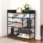 Preview: DanDiBo Shoe Rack Space-Saving Metal Black Modern 6 Tiers 100 cm with Shelf Shoe Stand with Storage Shoe Organizer Shoe Storage Shelf Design