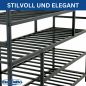 Preview: DanDiBo Shoe Rack Space-Saving Metal Black Modern 6 Tiers 100 cm with Shelf Shoe Stand with Storage Shoe Organizer Shoe Storage Shelf Design
