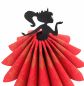 Preview: DanDiBo napkin holder black vintage wooden 28 cm napkin holder girl princess 96397 free-standing stand tablecloth dispenser