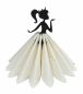 Preview: DanDiBo napkin holder black vintage wooden 28 cm napkin holder girl princess 96397 free-standing stand tablecloth dispenser