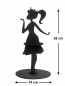 Preview: DanDiBo napkin holder black vintage wooden 28 cm napkin holder girl princess 96397 free-standing stand tablecloth dispenser