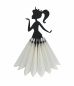 Preview: DanDiBo napkin holder black vintage wooden 28 cm napkin holder girl princess 96397 free-standing stand tablecloth dispenser