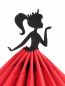 Preview: DanDiBo napkin holder black vintage wooden 28 cm napkin holder girl princess 96397 free-standing stand tablecloth dispenser