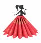 Preview: DanDiBo napkin holder black vintage wooden 28 cm napkin holder girl princess 96397 free-standing stand tablecloth dispenser
