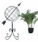 Preview: DanDiBo Sonnenuhr Garten Metall Globus 101806 Modern Stehend Sonnenuhr aus Schmiedeeisen 72 cm Gartenuhr Gartendeko