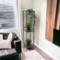 Preview: DanDiBo Standregal Schwarz Metall Schmal Stehend 3 Ebenen 110 cm Regal Küche Küchenregal 96485 Metallregal Eisen Modern