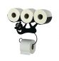 Preview: DanDiBo Toilettenpapierhalter Schwarz Matt Wand Metall Affe Klopapierhalter Toilettenrollenhalter WC Rollenhalter Ersatzrollenhalter