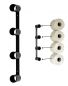 Preview: DanDiBo Toilettenpapierhalter Schwarz Wand Metall 4 Halter Unsichtbar Klopapierhalter Toilettenrollenhalter WC Rollenhalter Ersatzrollenhalter