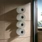 Preview: DanDiBo Toilettenpapierhalter Schwarz Wand Metall 4 Halter Unsichtbar Klopapierhalter Toilettenrollenhalter WC Rollenhalter Ersatzrollenhalter