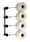Preview: DanDiBo Toilettenpapierhalter Schwarz Wand Metall 4 Halter Unsichtbar Klopapierhalter Toilettenrollenhalter WC Rollenhalter Ersatzrollenhalter