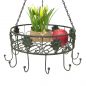 Preview: DanDiBo Pot Hanger Ceiling Rack Hanging Basket Green 96006 60 cm Hanging Shelf Sausage Crown Basket Kitchen Shelf Kitchen Crown Herb Crown