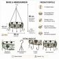Preview: DanDiBo Pot Hanger Ceiling Rack Hanging Basket Green 96006 60 cm Hanging Shelf Sausage Crown Basket Kitchen Shelf Kitchen Crown Herb Crown