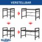 Preview: DanDiBo Adjustable Kitchen Shelf for Countertop Black Standing 2-Tier 40-64 cm Kitchen Shelf 96613 Standing Shelf