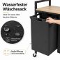Preview: DanDiBo Wäschekorb mit Rollen und Ablage Wäscheregal Wäschesammler 3 Fächer 96697 Wäschebox Regal Wäschetonne Wäschesortierer Wäschetrenner
