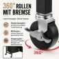 Preview: DanDiBo Wäschekorb mit Rollen und Ablage Wäscheregal Wäschesammler 3 Fächer 96697 Wäschebox Regal Wäschetonne Wäschesortierer Wäschetrenner