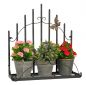 Preview: DanDiBo Wandblumenhalter Metall Schwarz 50 cm Wandregal 96237 Blumenständer Blumenregal Wandtopfhalter